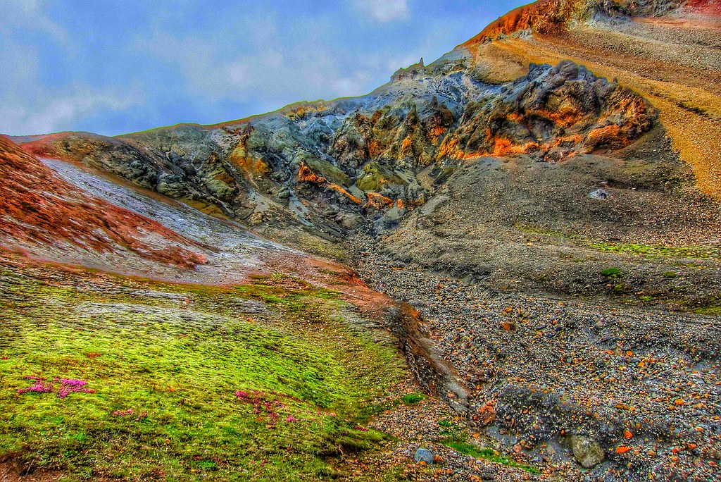 Republic of Iceland ~ Landmannalaugar Route ~ Ultramarathon is held on the route each July ~ Green Landscape