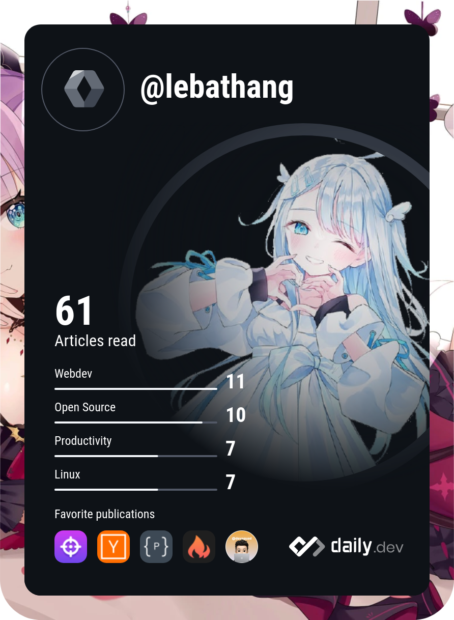 Lê Bá Thắng's Dev Card