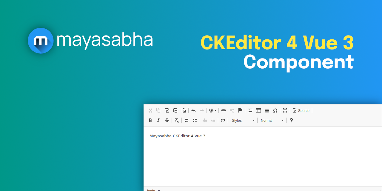 Mayasabha CKEditor 4 Vue 3 Component