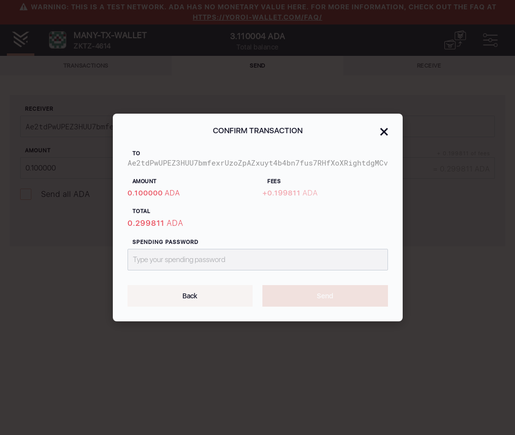 Spending Password should be casesensitive Transaction confirmation IT90/6_51-I click on the next button in the wallet send form.png