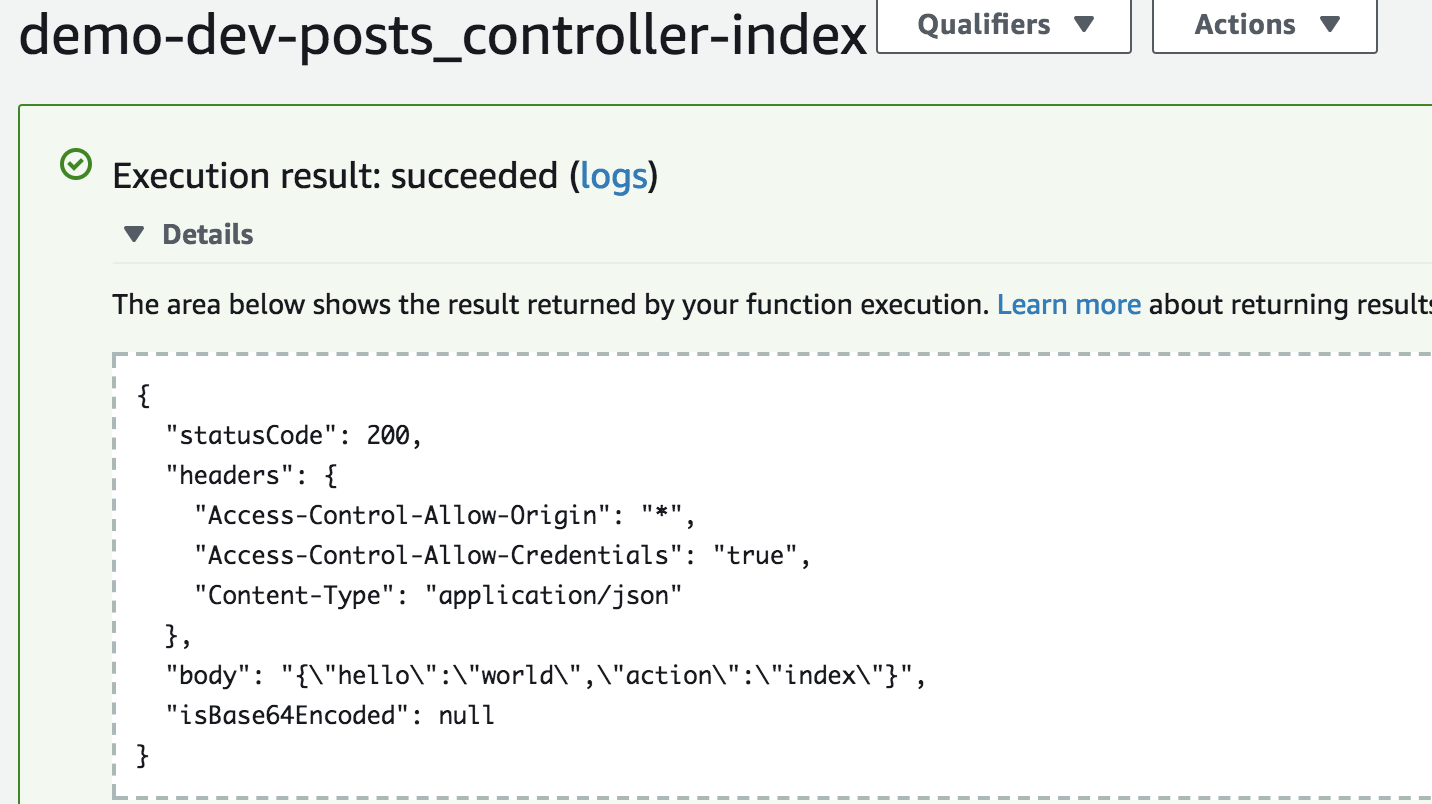 Lambda Console