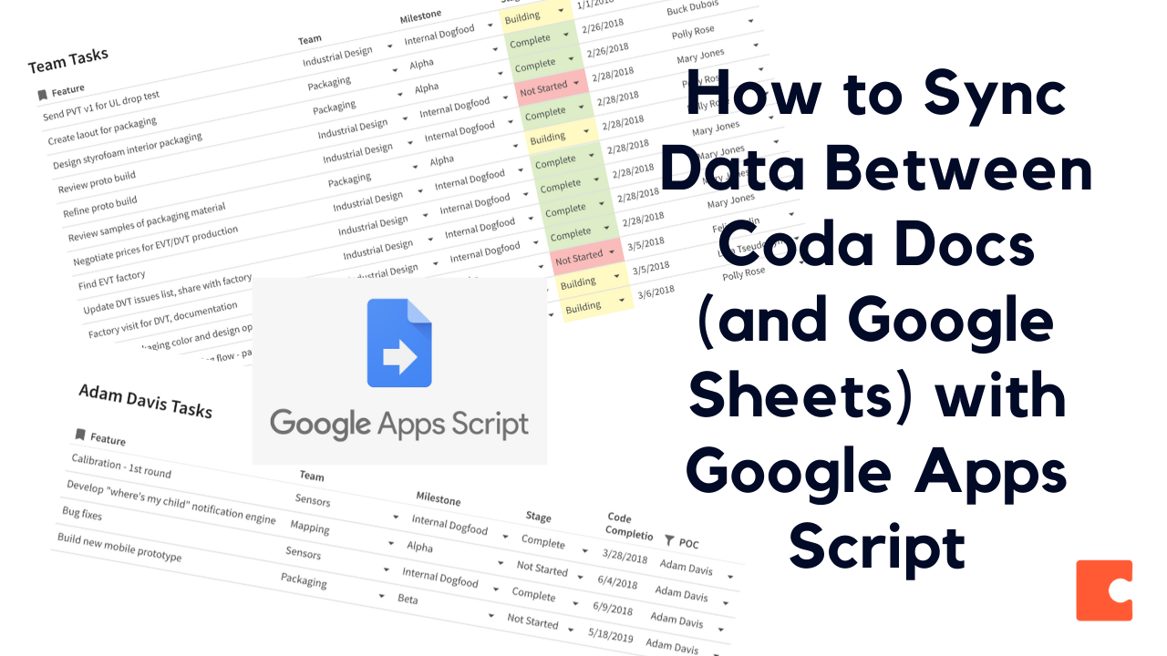 sync data between coda docs