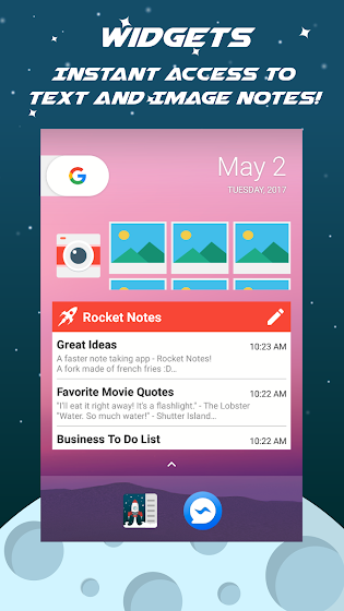 Rocket Notes Widgets