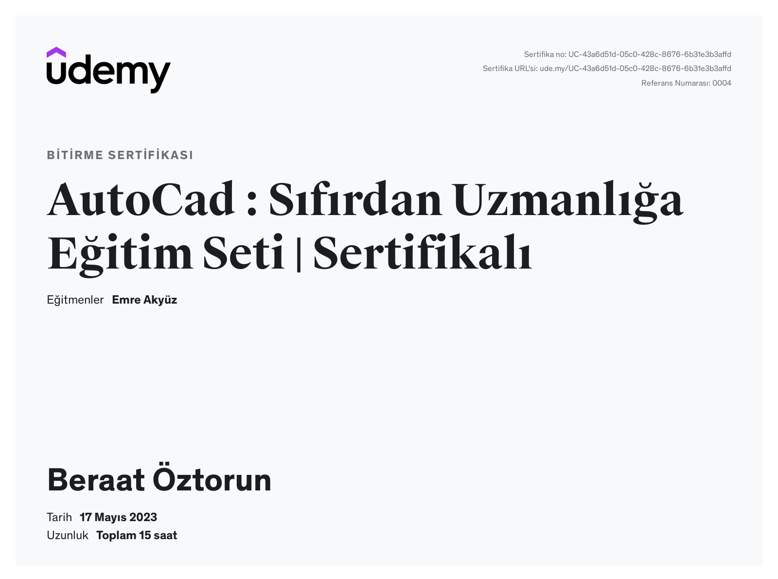 AutoCad : Sıfırdan Uzmanlığa Eğitim Seti