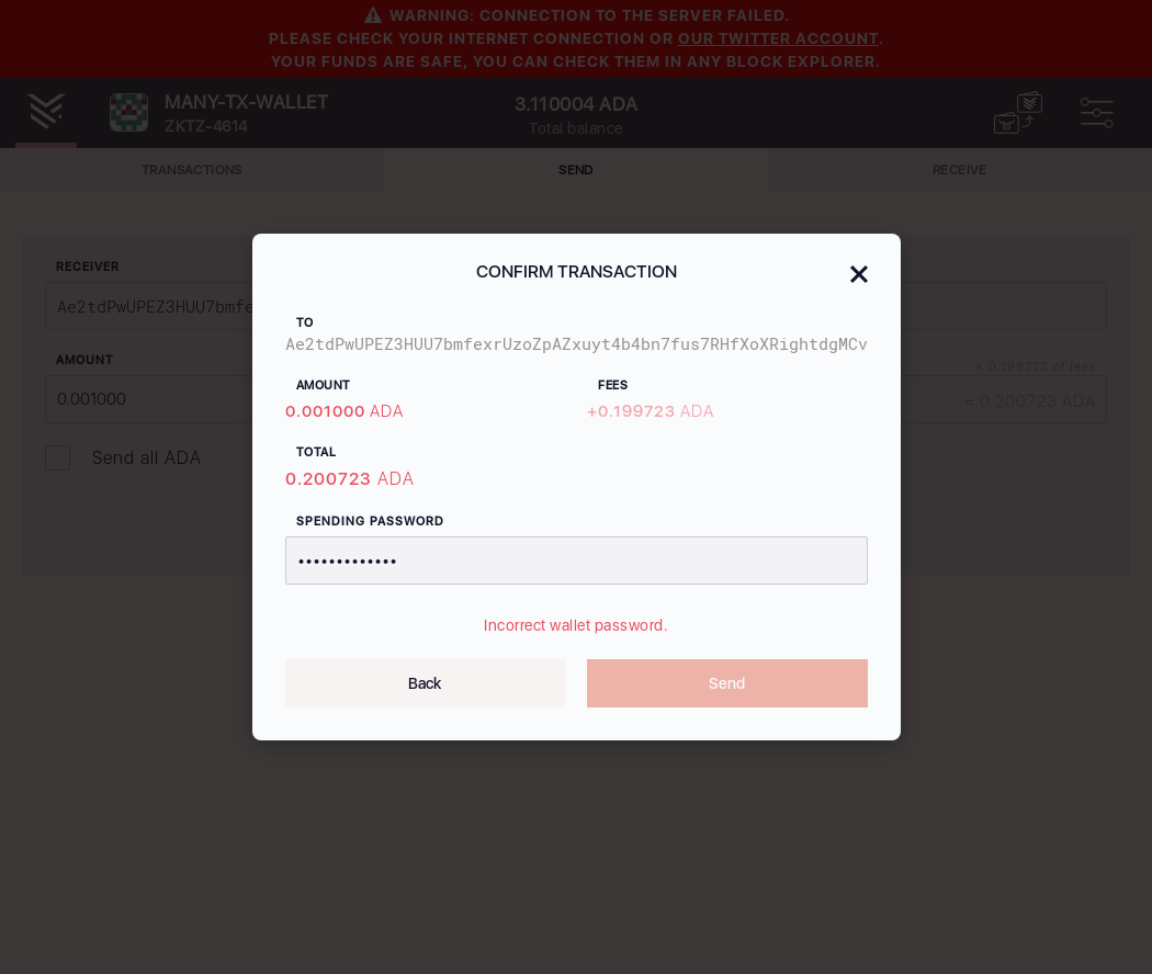 User cant send funds with incorrect Spending password IT42/11_133-I should see an incorrect wallet password error message.png