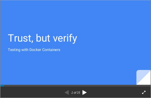 Trust, but verify | Testing with Docker Containers