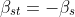 \beta_{st} = - \beta_s