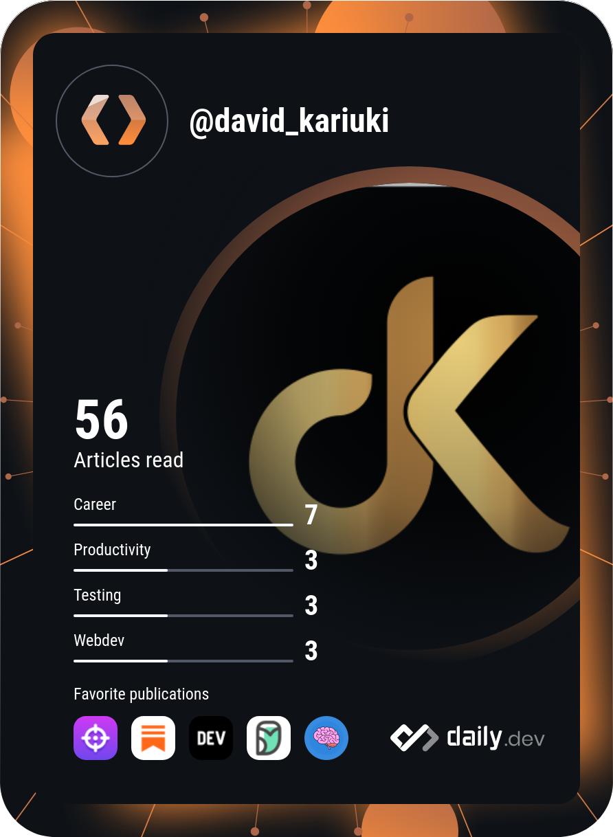 David Kariuki's Dev Card