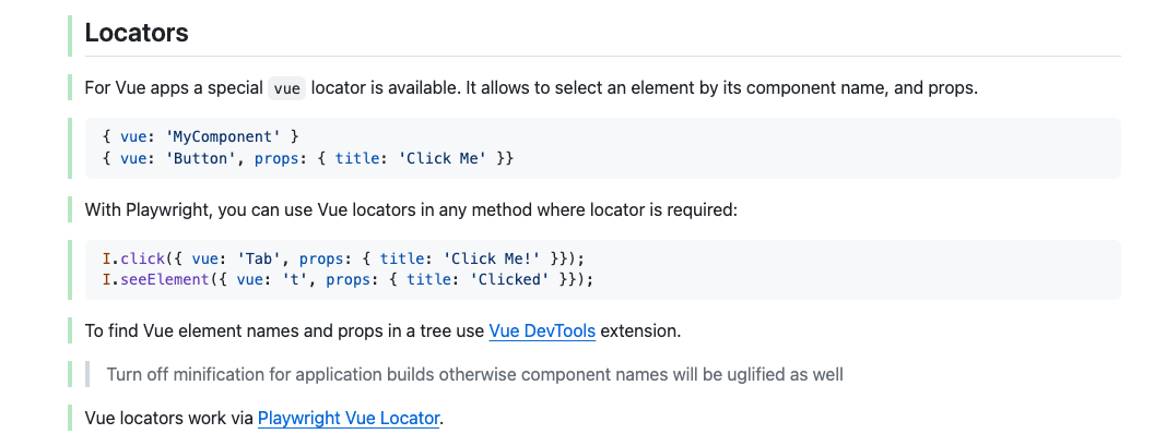 Vue Locators