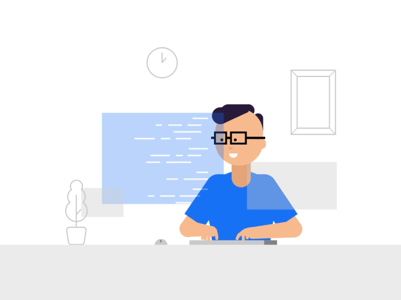 Animated coding image from [Dribble](https://dribbble.com/shots/3604186-Developer)