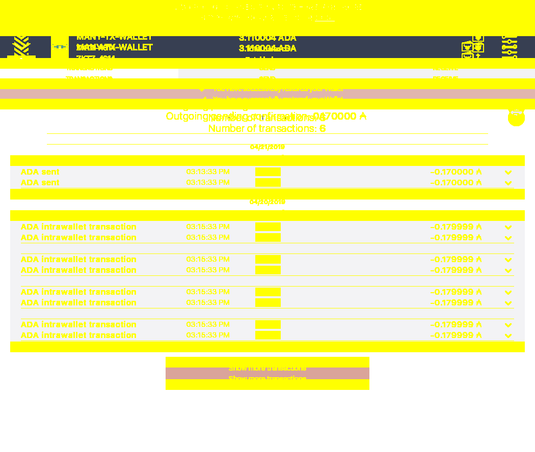 Open the tx history of a complex wallet IT103/3_41-I see the transactions summary.png