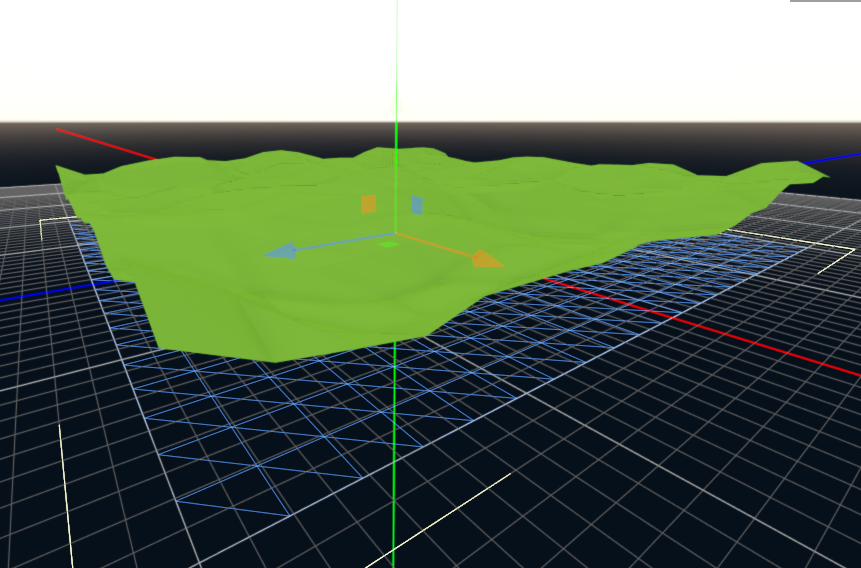 Image of collision mesh being the current mesh before its shader transformations