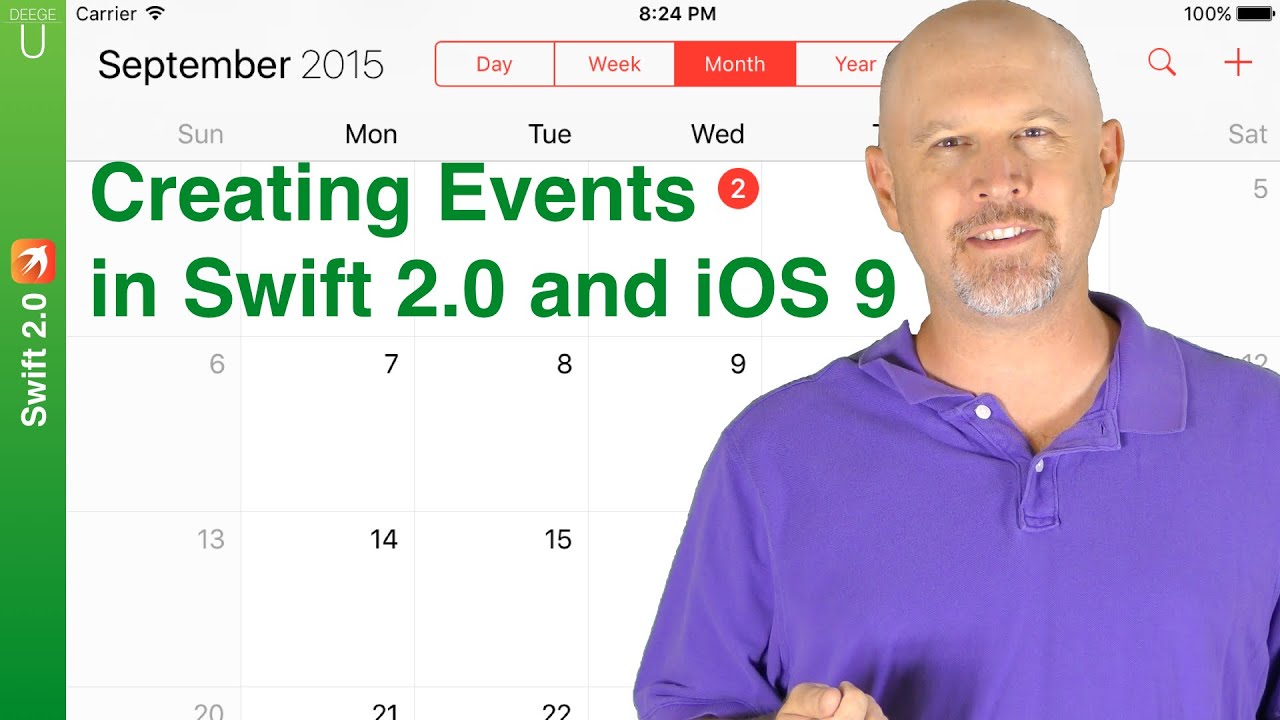 How to create events in iOS 9 and Swift 2.0