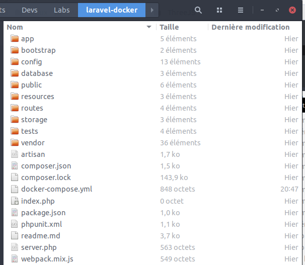 Laravel folder