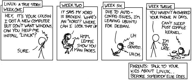 xkcd comic on linux