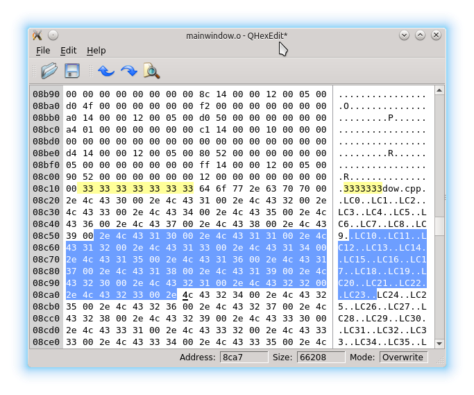 Application QHexEdit2 in Action