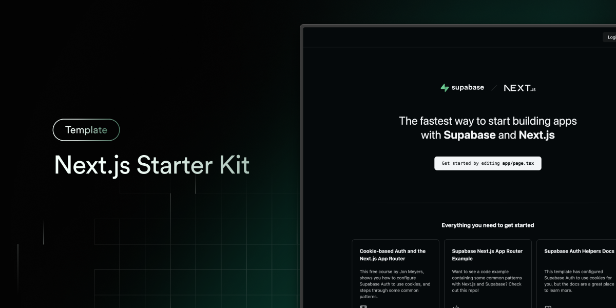 Next.js and Supabase Starter Kit - the fastest way to build apps with Next.js and Supabase