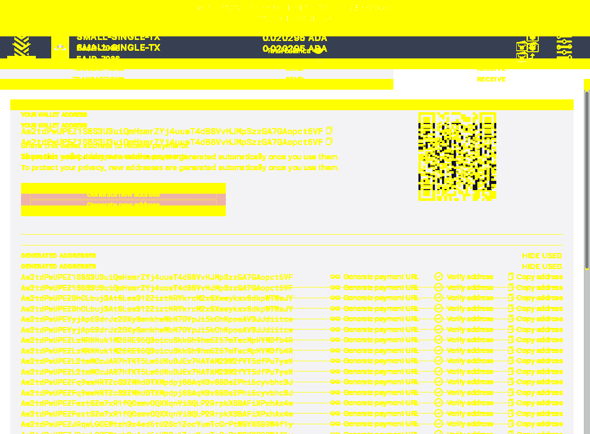 Ensure every generated wallet address is unique IT34/4_31-I click on the Generate new address button 09 times.png