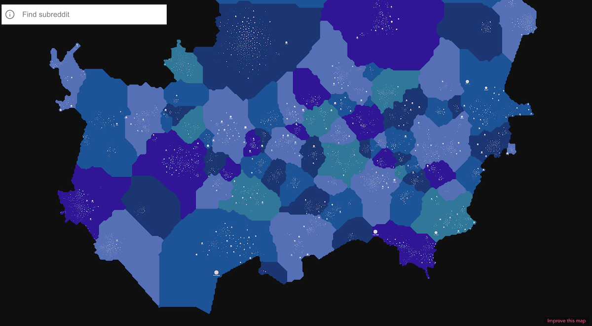 map of reddit