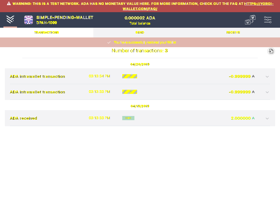 Open the tx history of a simple wallet IT102/6_15-I should see transactions.png