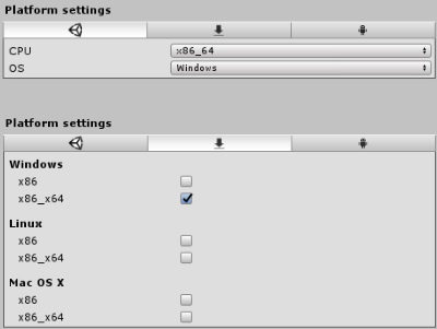 Plugin settings for x86_64 DLLs