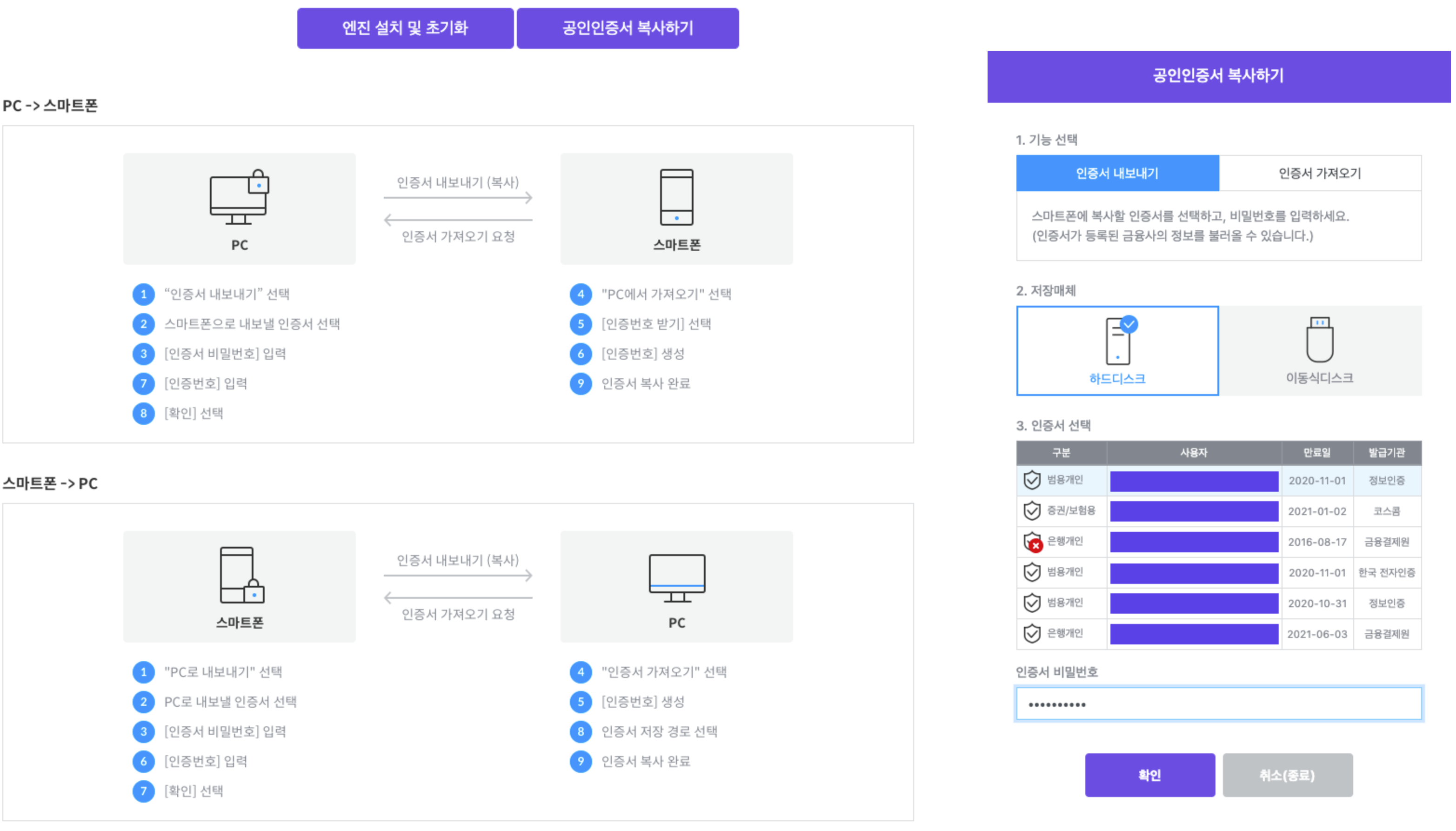 코드에프 인증서 릴레이 서비스