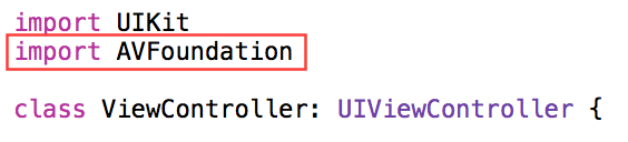 Import AVFoundation
