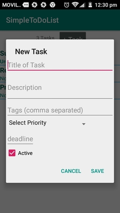 ScreenShoot Add Task