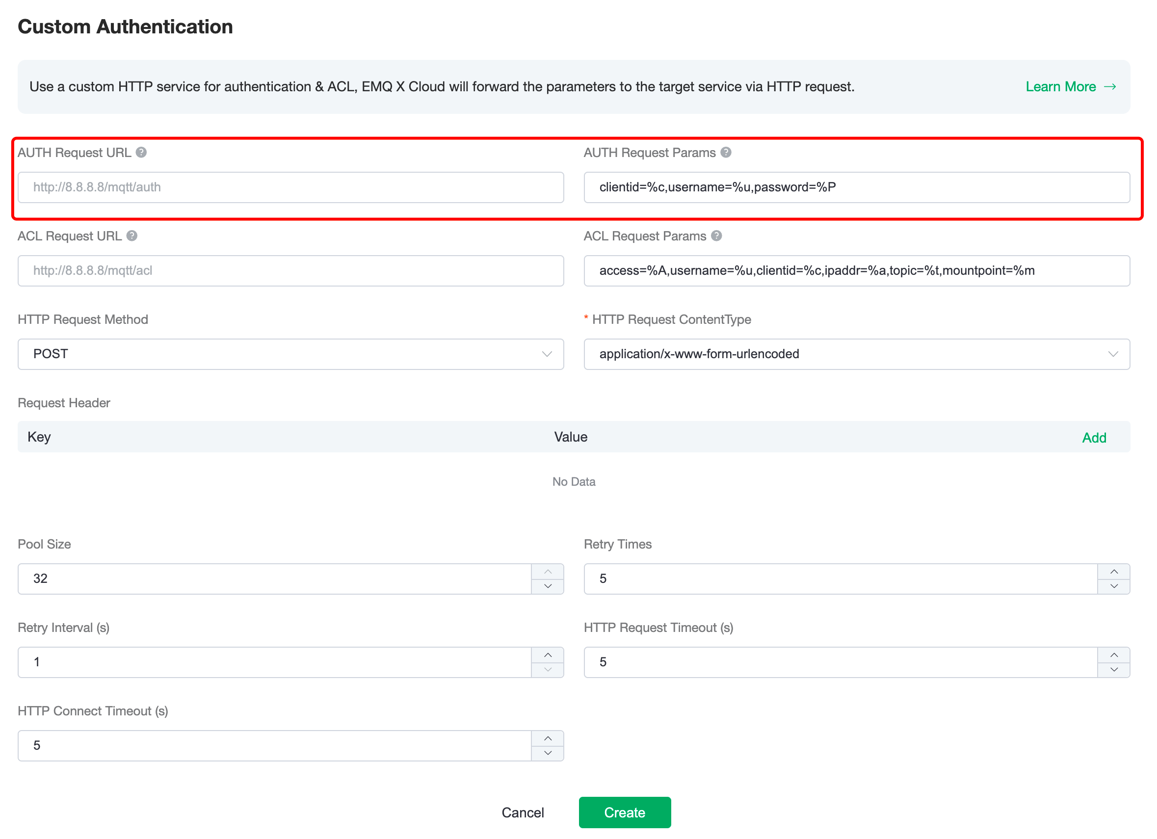 Custom HTTP authentication