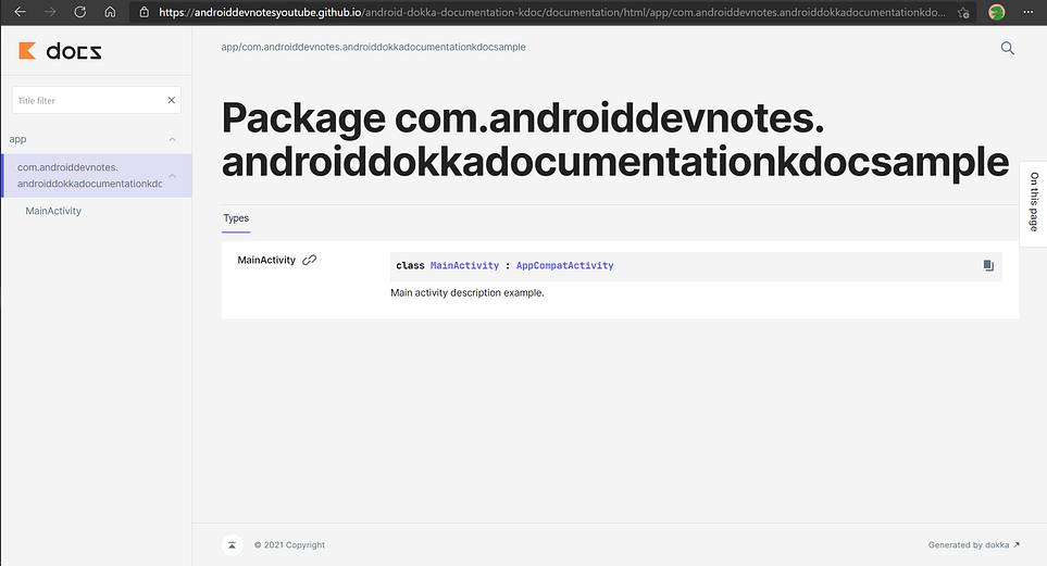 Dokka Documentation Online