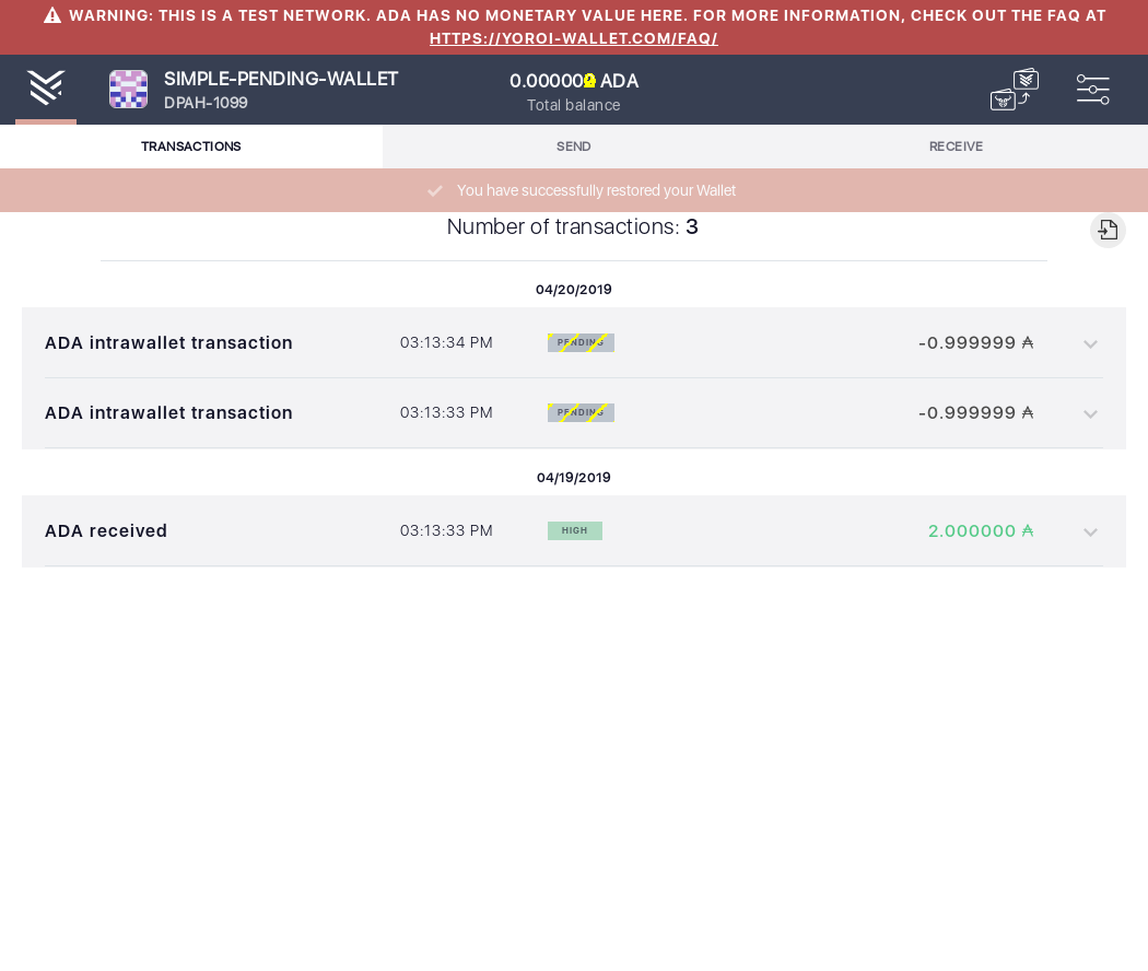 Open the tx history of a simple wallet IT102/3_15-I see the transactions summary.png