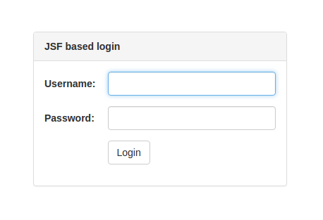 JSF based login