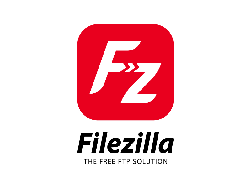 Filezilla Logotype Concept icon software transfer ftp file concept logotype logo filezilla