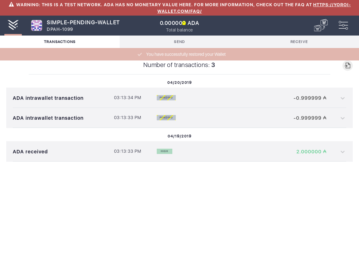 Open the tx history of a simple wallet IT102/3_15-I see the transactions summary.png