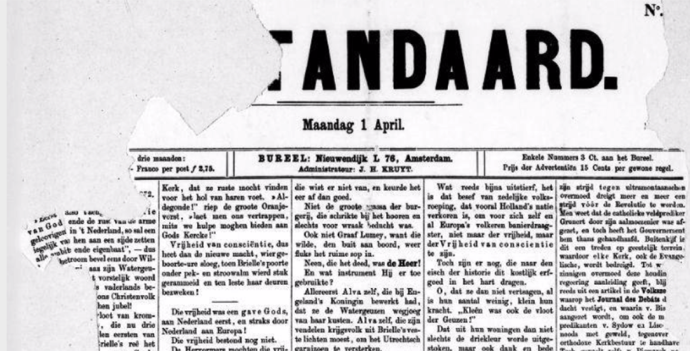 De Standaard, April 1st, 1872