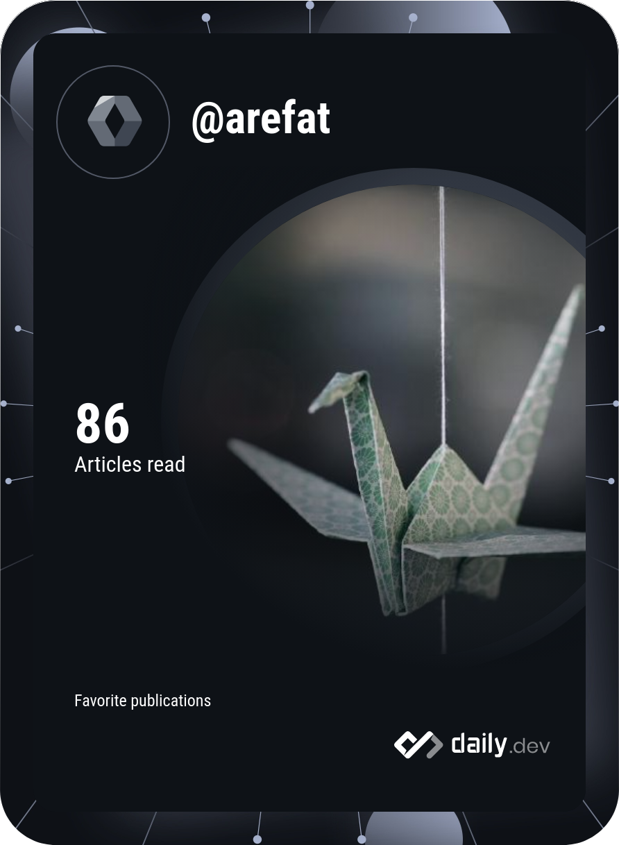 Arefat's Dev Card