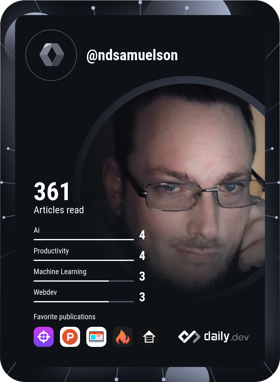 Nic Samuelson's Dev Card