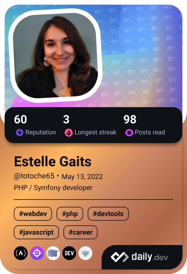 Estelle Gaits's Dev Card