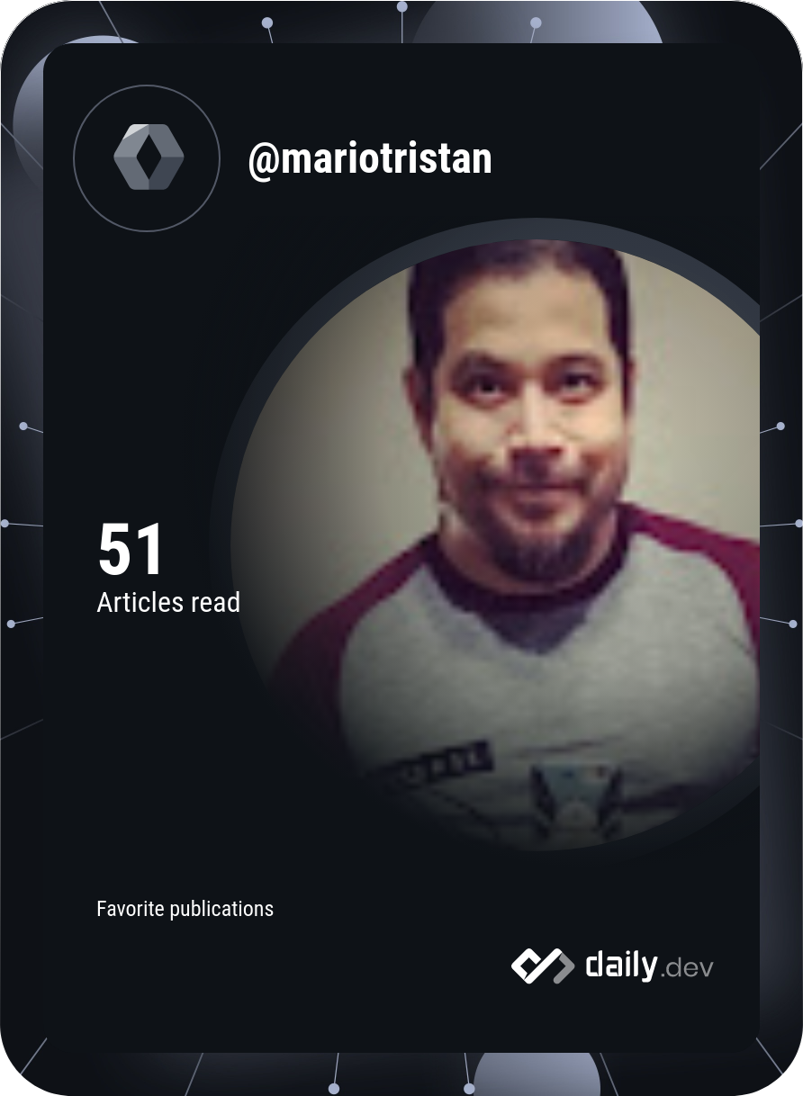 Mario Tristán's Dev Card