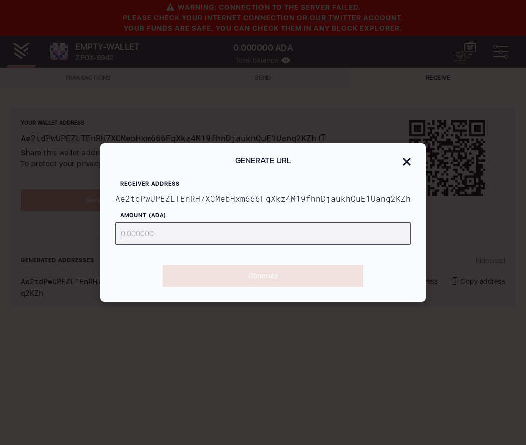 Ensure user can generate a wallet URI and copy it to clipboard IT107/5_9-I click on generate payment URL button.png