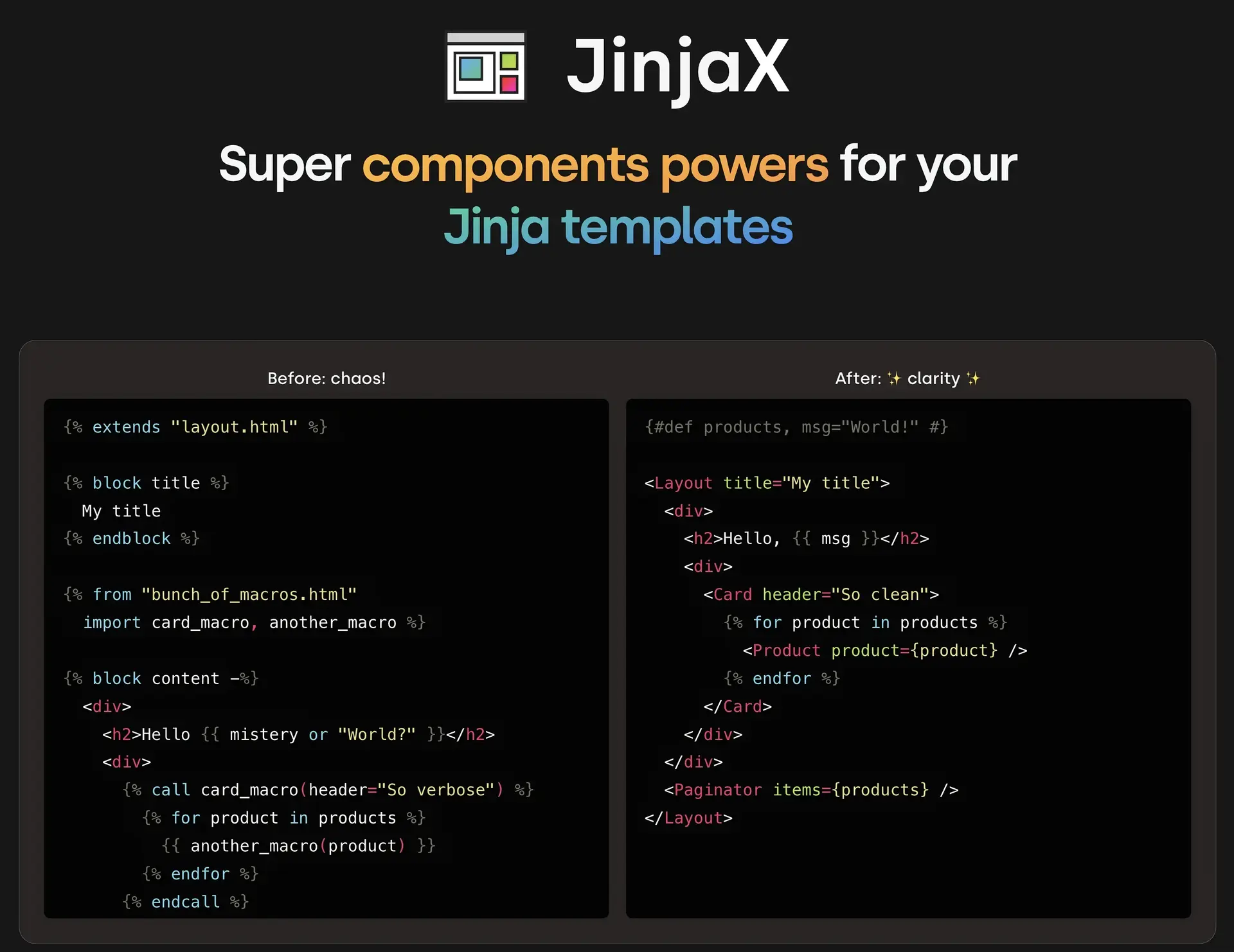 JinjaX Logo