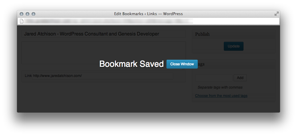 Bookmarklet saved