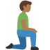 Man kneeling facing right: medium-dark skin tone