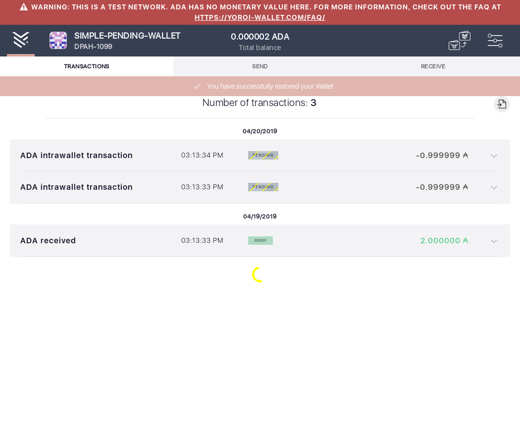 Open the tx history of a simple wallet IT102/4_15-I should see that the number of transactions is .png