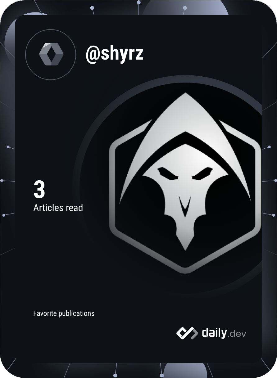 Shyrz's Dev Card