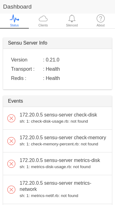 Overview Sensu Monitoring App