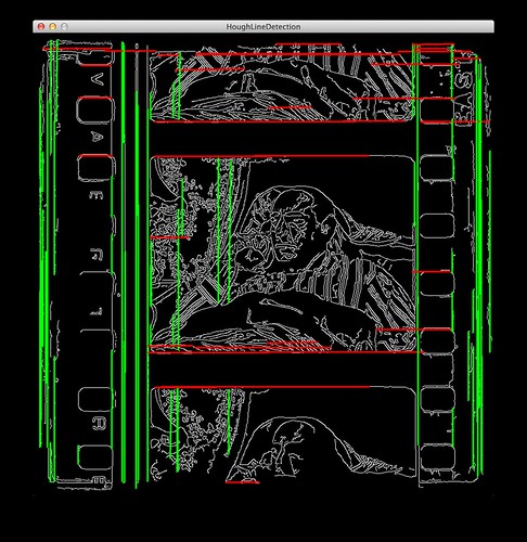 Hough line detection