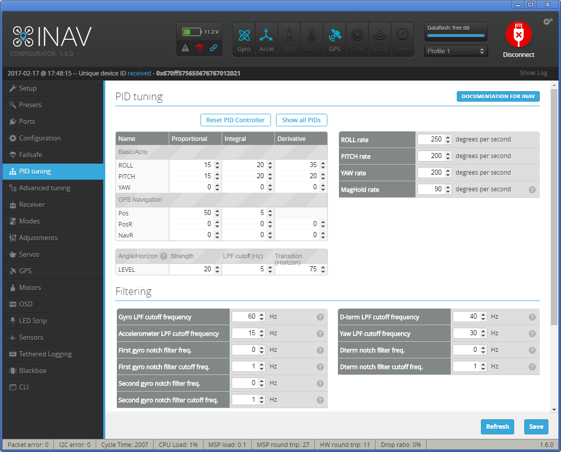 My PID settings