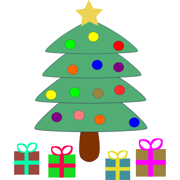 Christmas tree with presents