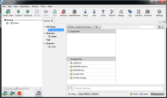 Looking at the repository in SourceTree